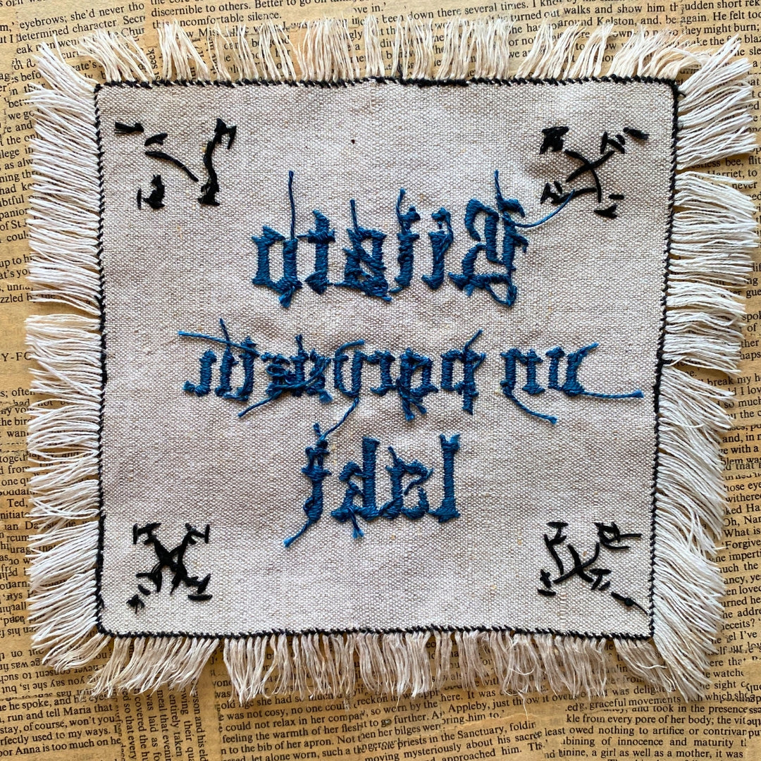 Riisto on porvarin laki - embroidery work