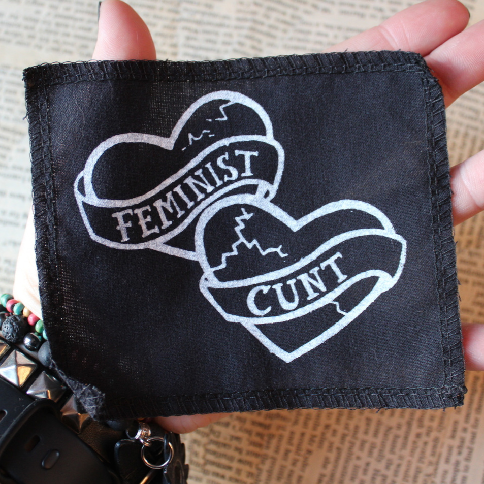 Feminist cunt - small fabric badge