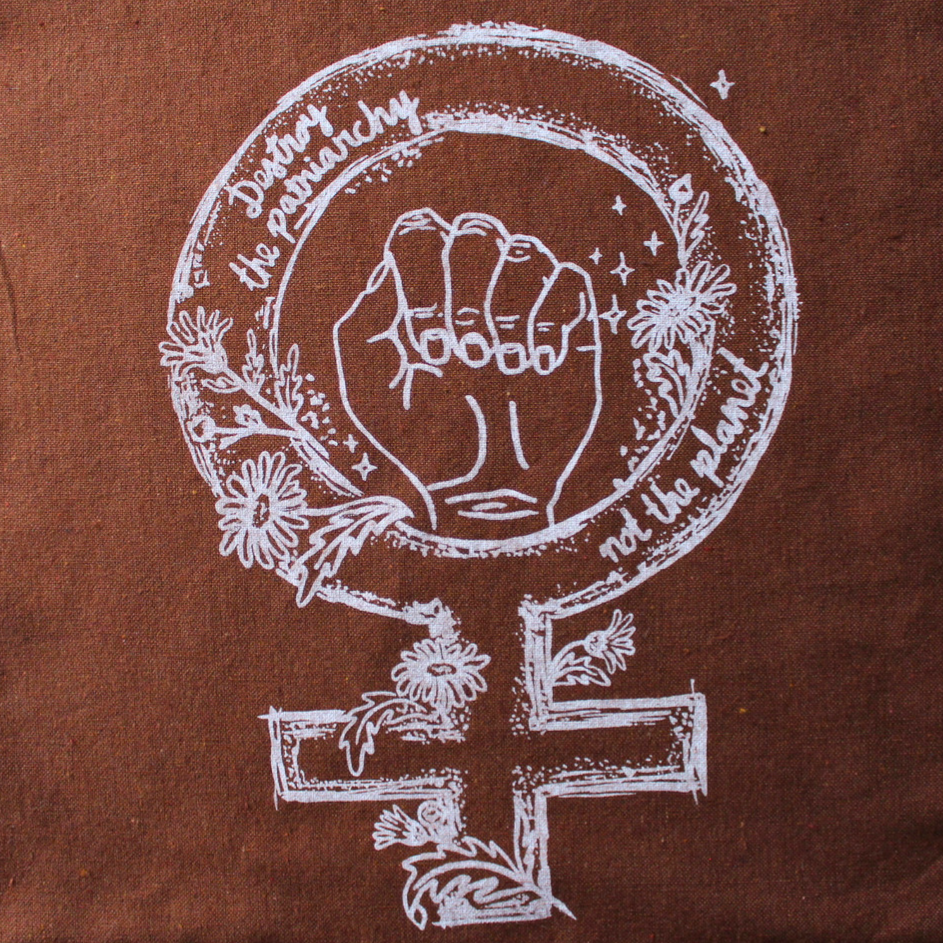 Destroy the patriarchy not the planet - canvas bag