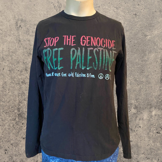 Free Palestine - M kokoinen pitkähihainen