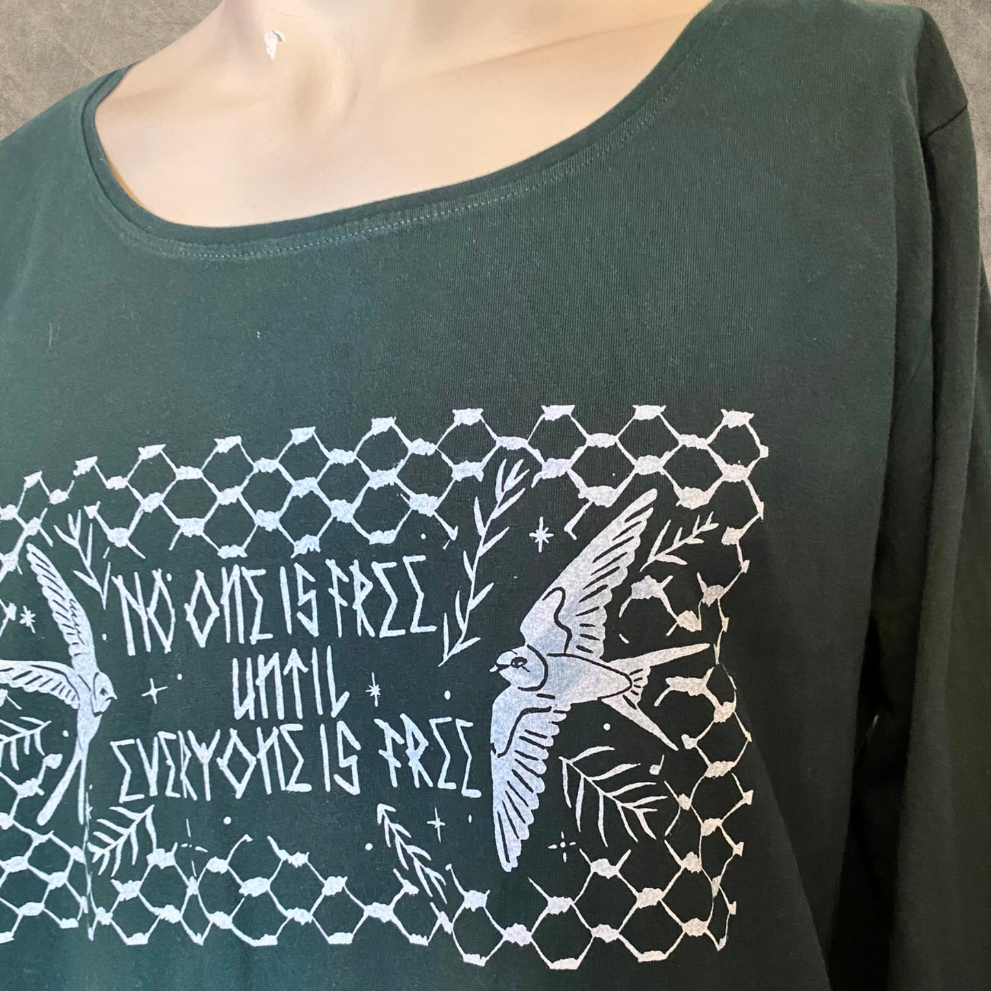 No one is free until everyone is free - XXL size long sleeve