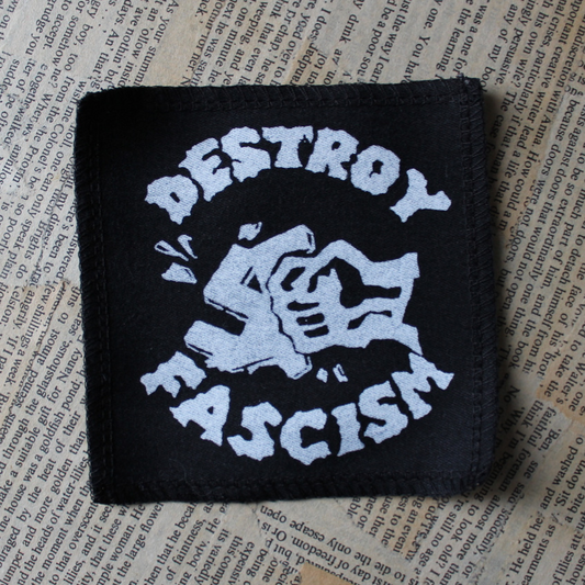 Destroy Fascism - pieni kangasmerkki